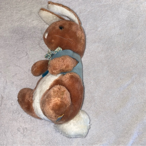 Vintage 1974 R. Dakin Plush Toy Bunny Rabbit 10" Stuffed Animal Preppy Teacher - Picture 5 of 10
